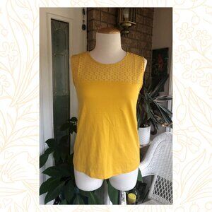 Majora 100% Cotton Sleeveless Yellow Shirt